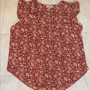 LOFT Floral Blouse Size Medium Petite